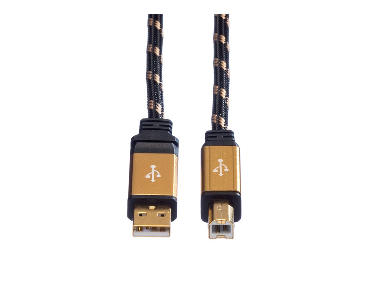 SECOMP ROLINE GOLD USB2.0 Kb A-B ST/ST 1.8m Verpackung