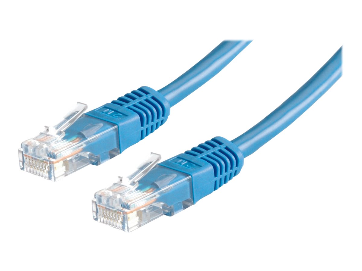 ROLINE Patchkabel Kat.5e Class D UTP blau 2m - Vorderansicht