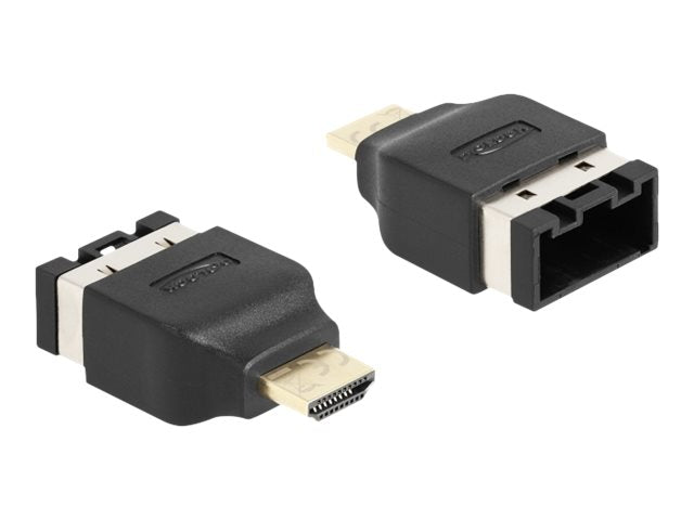 DELOCK HDMI Automotive Adapter HDMI-E Buchse zu HDMI-A Stecker 4K 60 Hz - Vorderansicht