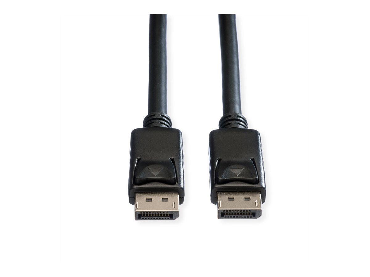 ROLINE DisplayPort Kabel DP-DP v1.2 ST - ST TPE schwarz 1,5m Vorderansicht