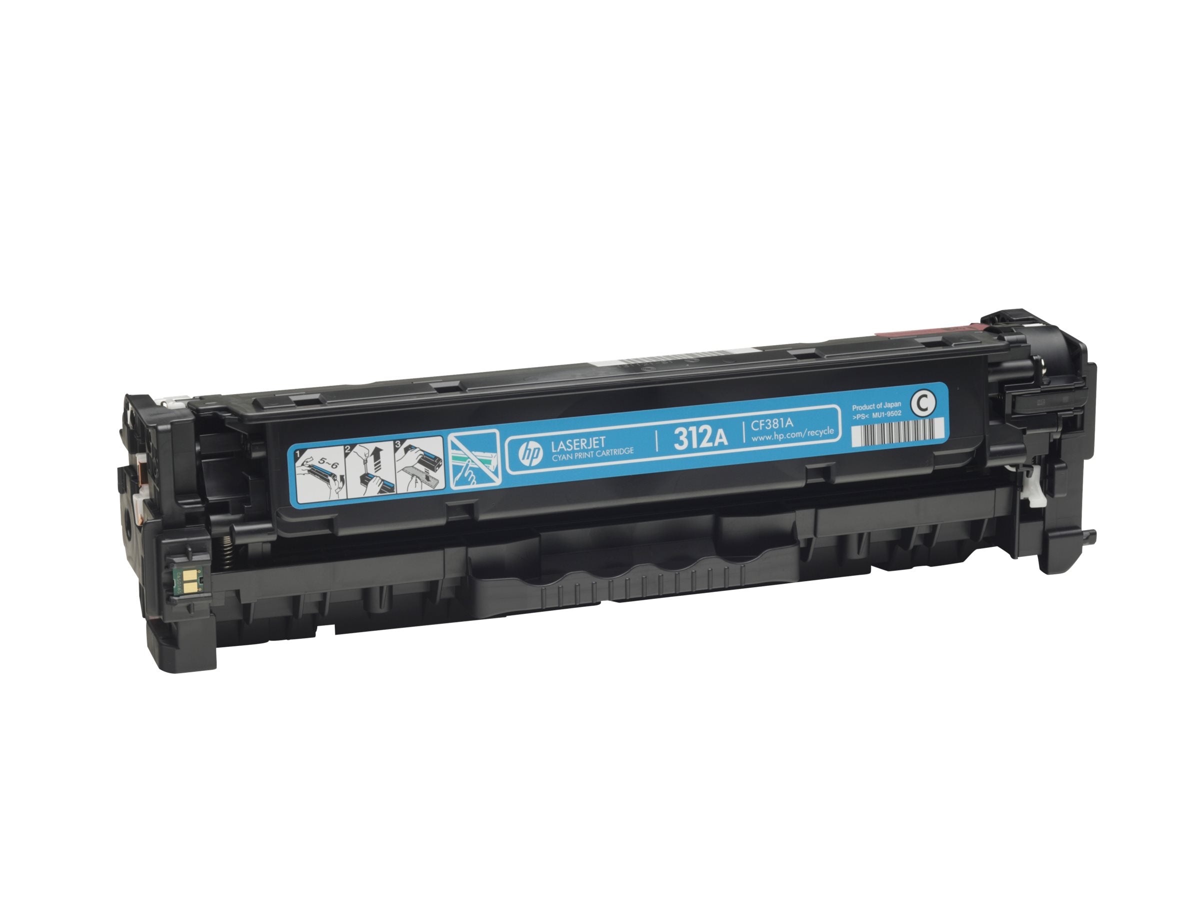 HP 312A Tonerpatrone CF381A cyan Vorderansicht