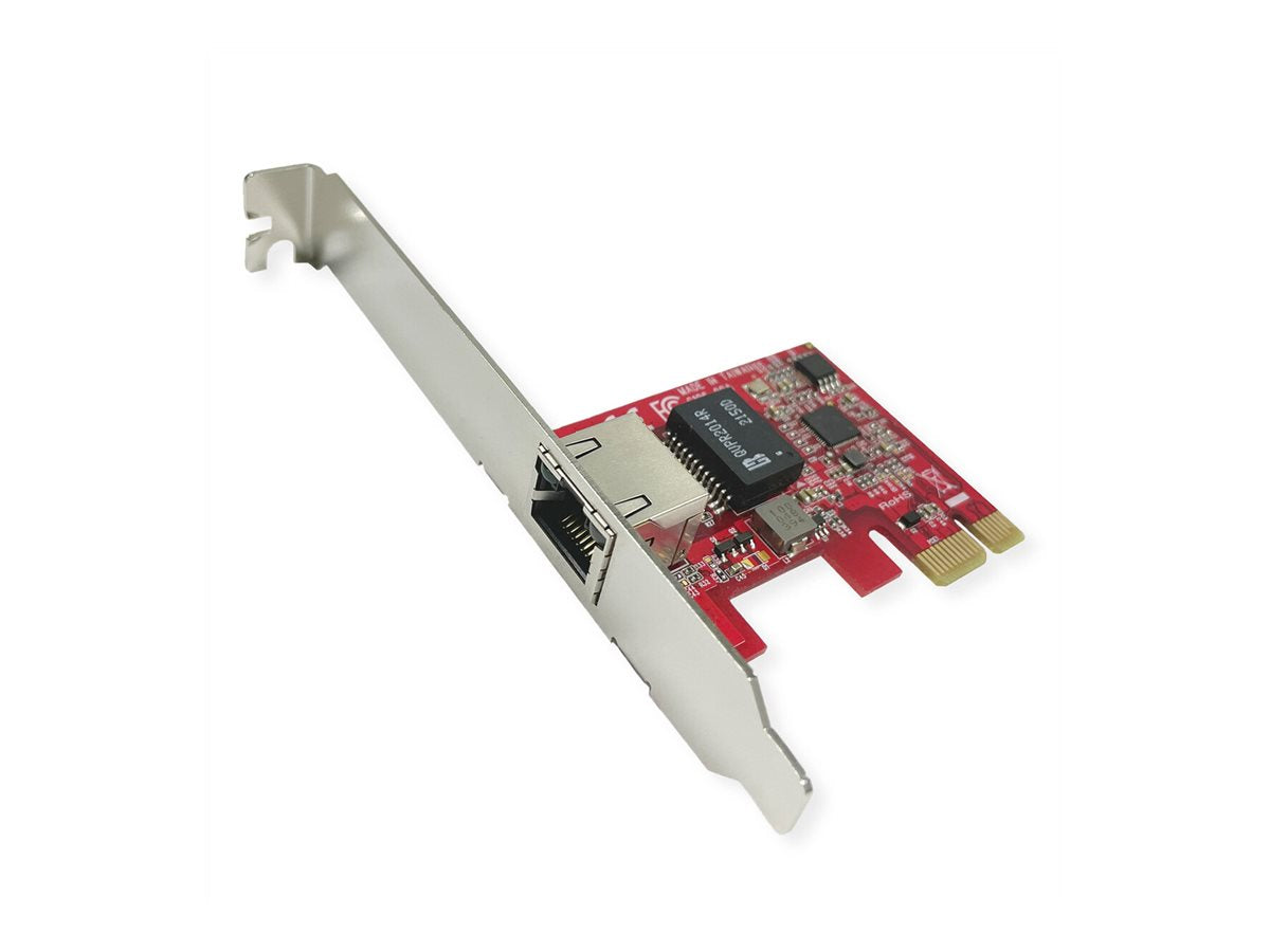 ROLINE 2,5-Gigabit-Ethernet Low Profile PCIe Adapter Vorderansicht