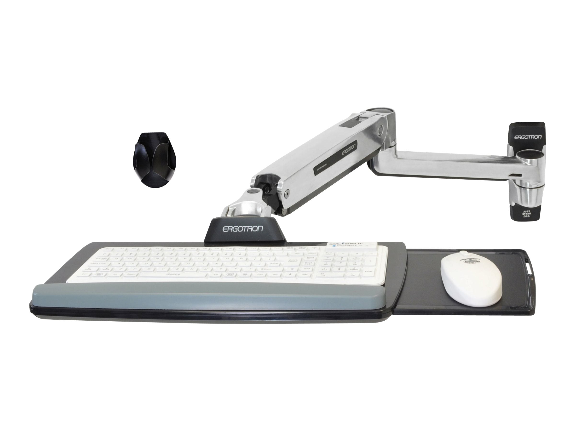 ERGOTRON LX Steh-Sitz-Wandmontage-Tastaturarm Vorderansicht