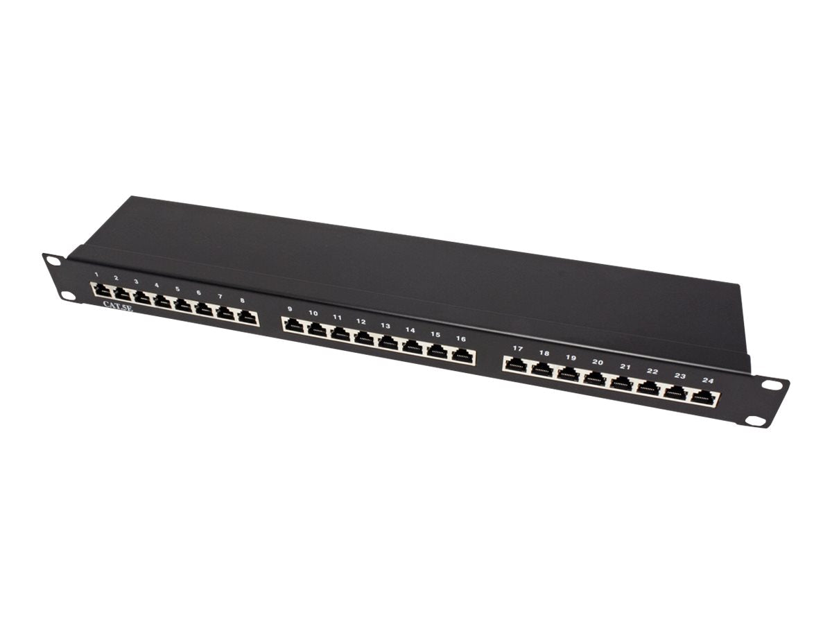 VALUE Kat.5e Class D 48.26cm 19Zoll-Patchpanel 24P geschirmt schwarz - Verpackung