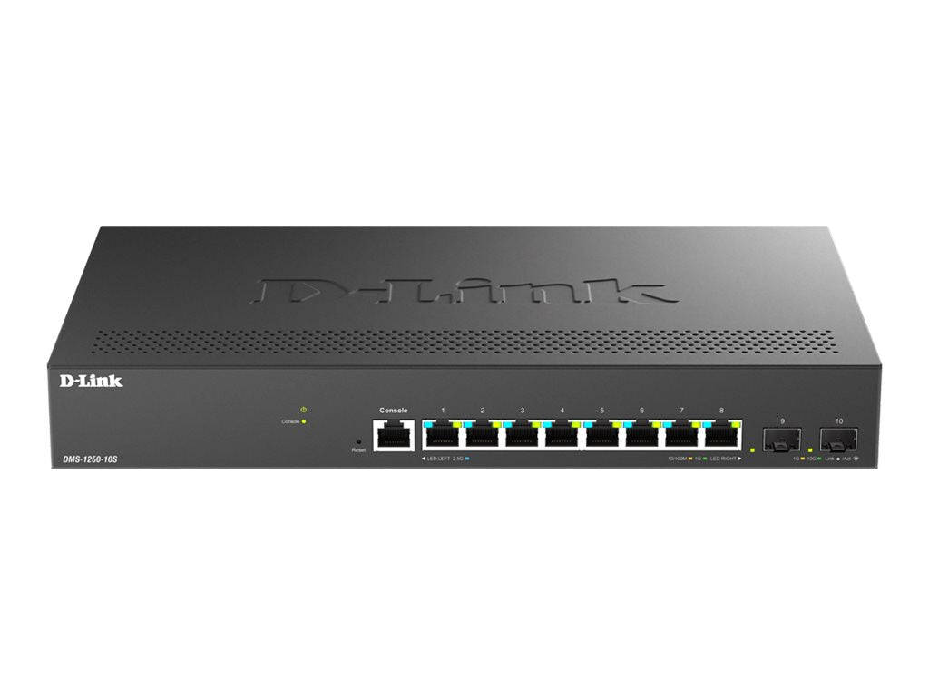 D-LINK DMS-1250-10S/E 8-Port Multi-Gigabit Switch Vorderansicht