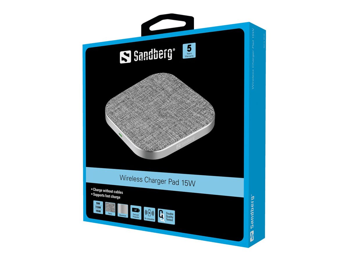 SANDBERG Wireless Charger Pad 15W Vorderansicht