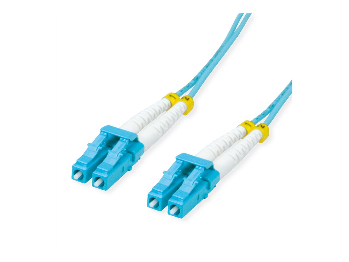 VALUE LWL-Kabel 50/125um OM3 LC/LC Low-Loss-Stecker turkis 5m - Verpackung