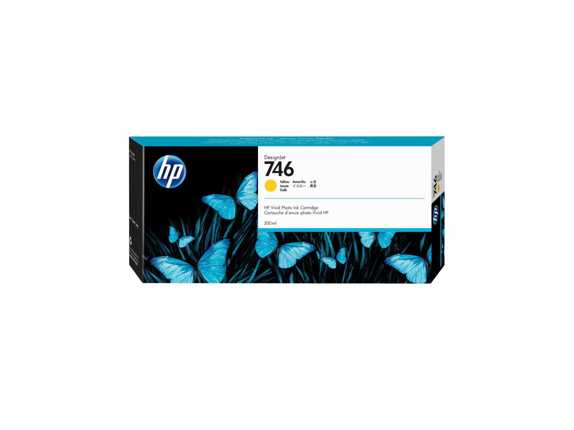 HP 746 300-ml Yellow Ink Cartridge Vorderansicht