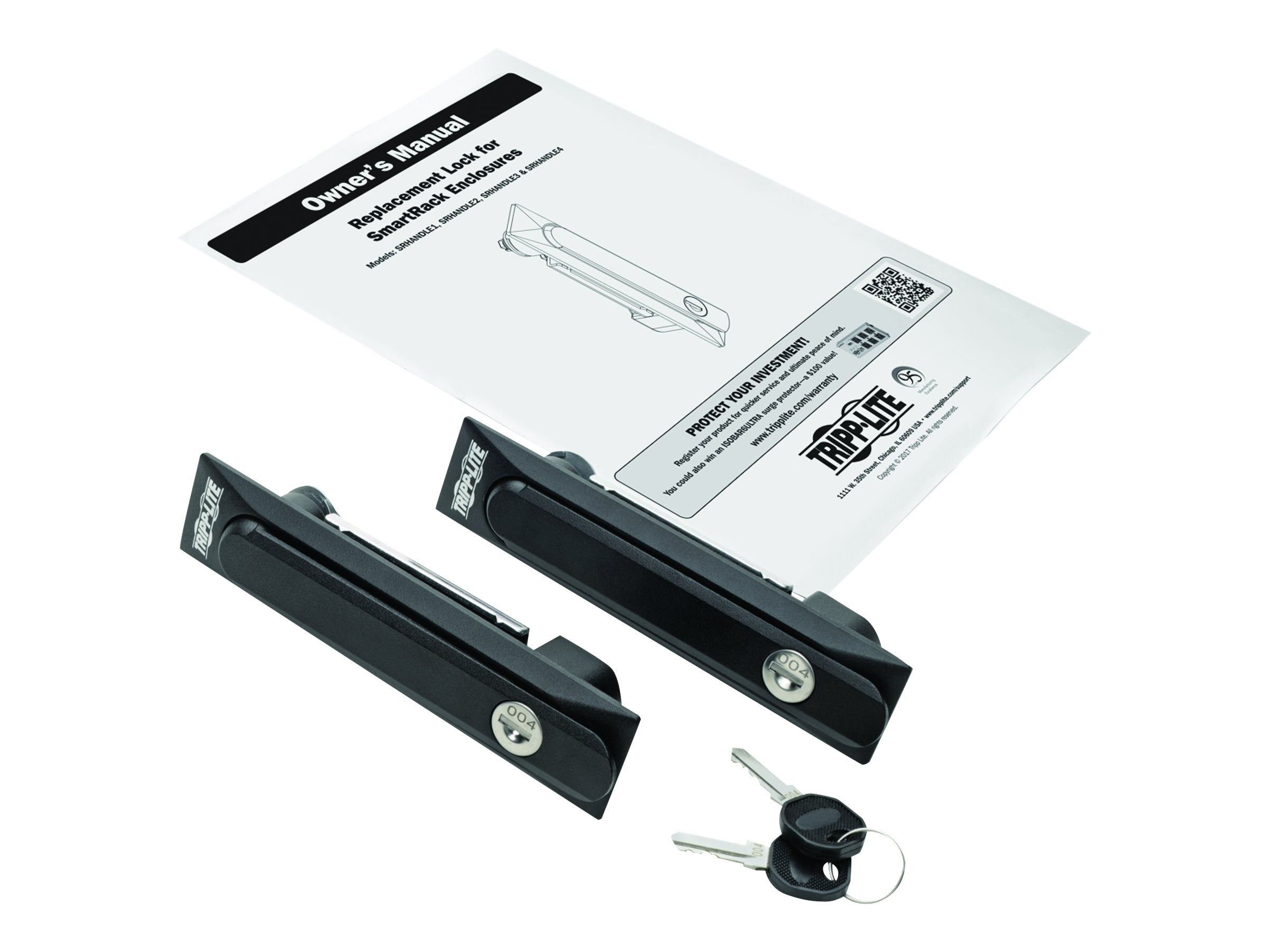 EATON TRIPPLITE Replacement Lock for SmartRack Server Rack Cabinets - Front and Back Doors 2 Keys Version 4