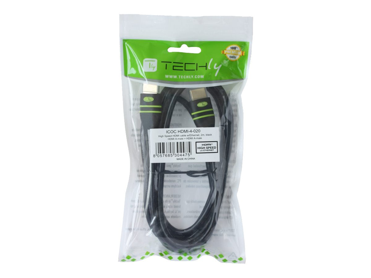 TECHLY HDMI High Speed mit Ethernet 5m Anschlusskabel Detailansicht