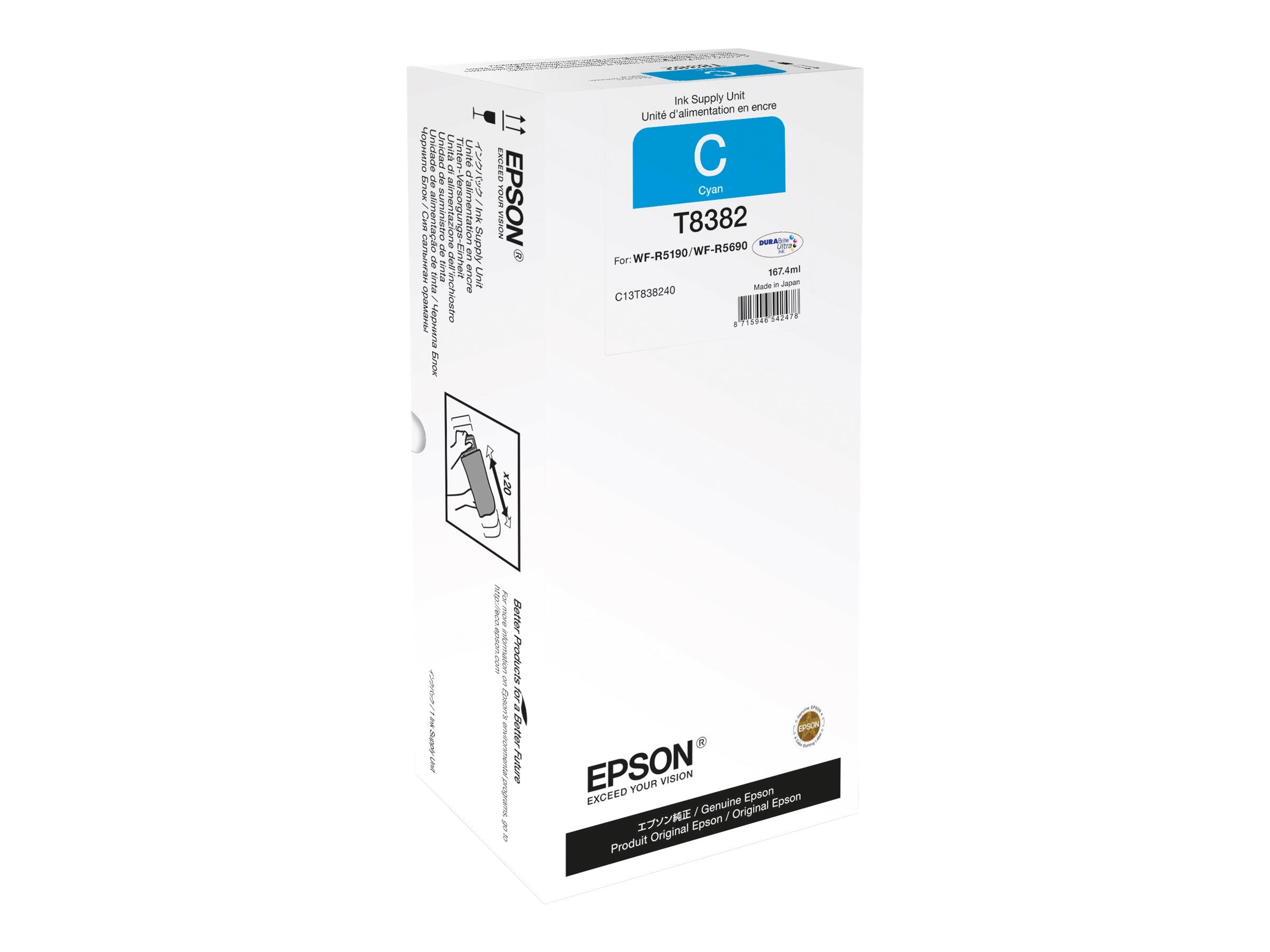 Verpackung der EPSON 1LB WorkForce Pro WF-R5xxx series Cyan XL Ink Supply Unit