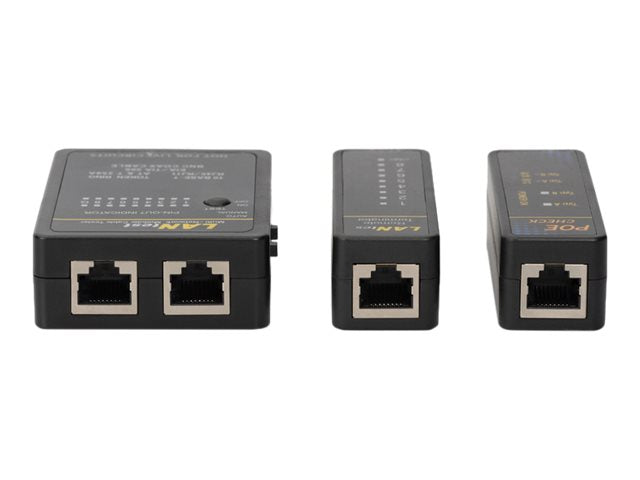 DIGITUS Kabeltester Netzwerk RJ45 BNC Hauptgerät Detailansicht