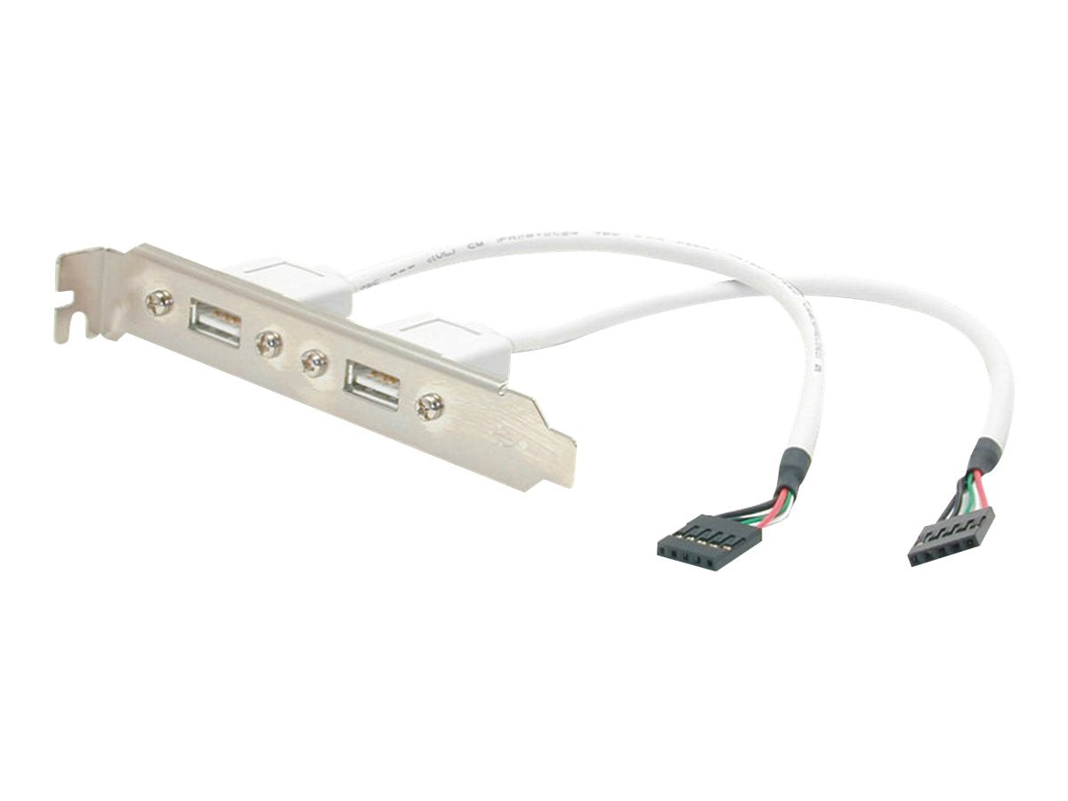 STARTECH.COM 2 Port USB A Female Low Profile Slot Plate Adapter Vorderansicht