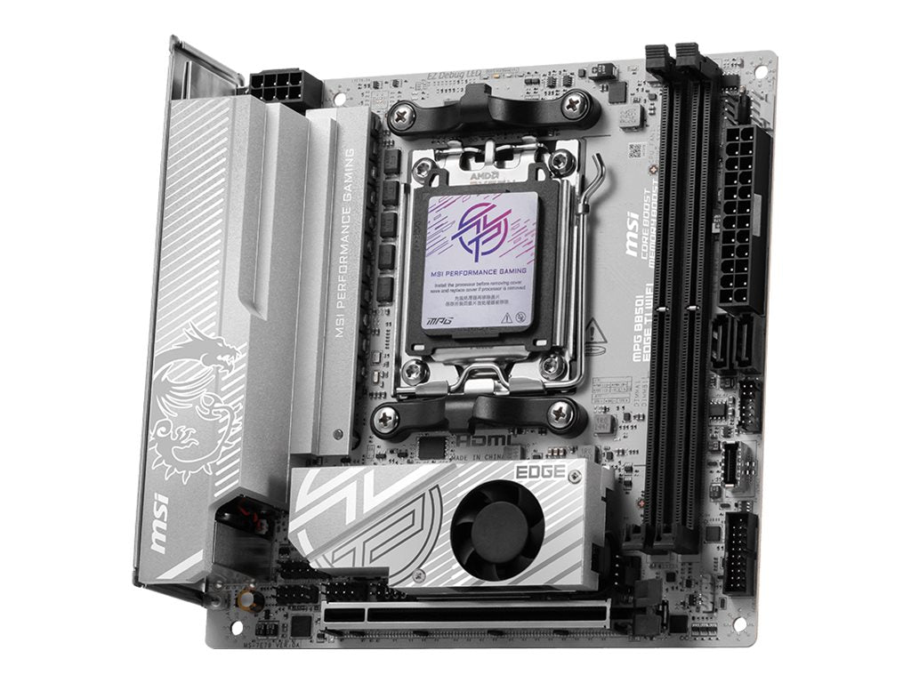 MSI MPG B850I EDGE TI WIFI AM5 ITX MB Vorderansicht