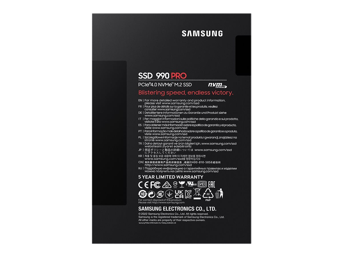 SAMSUNG 990 PRO SSD 2TB M.2 NVMe PCIe 4.0 Vorderansicht