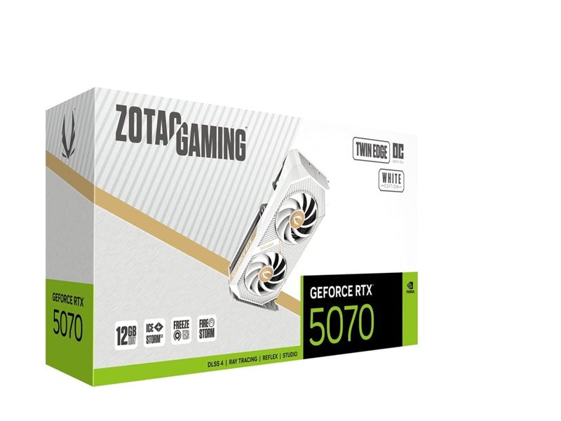 ZOTAC GAMING GeForce RTX 5070 Twin Edge OC WHITE ED 12GB GDDR7 Detailansicht