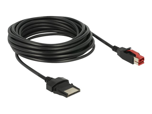DELOCK PoweredUSB Kabel Stecker 24 V > 8 Pin Stecker 5 m - Vorderansicht