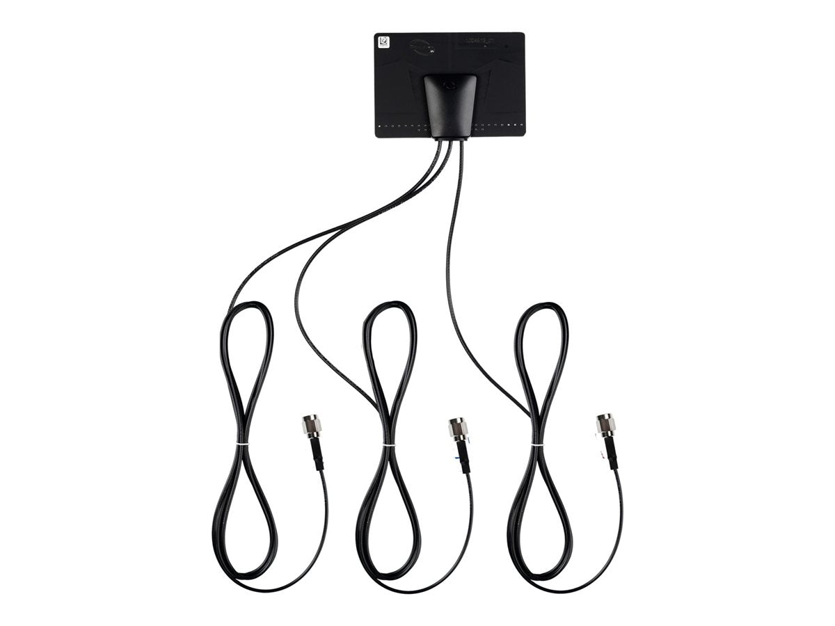 Vorderansicht der PUC ATTB Klebeantenne 5G/LTE-MIMO/GNSS 20 m RG 174 3x SMA f