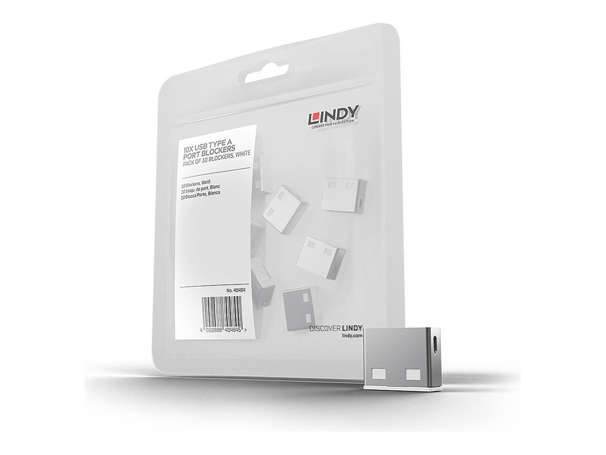 LINDY 10 USB Portschloesser WEISS Verpackung