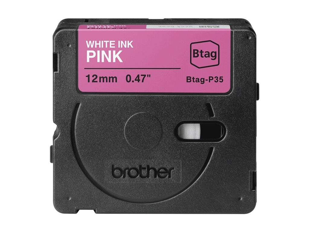 BROTHER Ribbon BTAGP35 12MM White on Pink - Anwendung