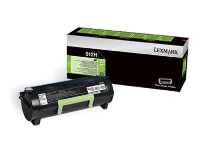 LEXMARK 512H Toner schwarz hohe Kapazität Vorderansicht