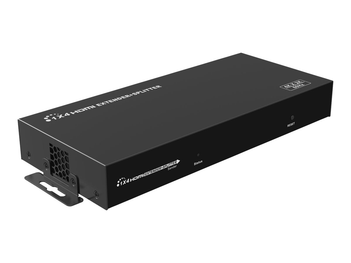 TECHLY HDMI 1x2 Extender Splitter 1xSendereinheit und 4xEmpfaengereinheit Verlaengert das HDMI-Signal ueber CAT6-Kabel bis zu 60m