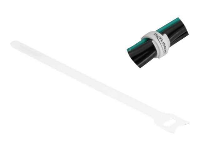 DELOCK Klett-Kabelbinder L 200 x B 12mm weiss - Verpackung