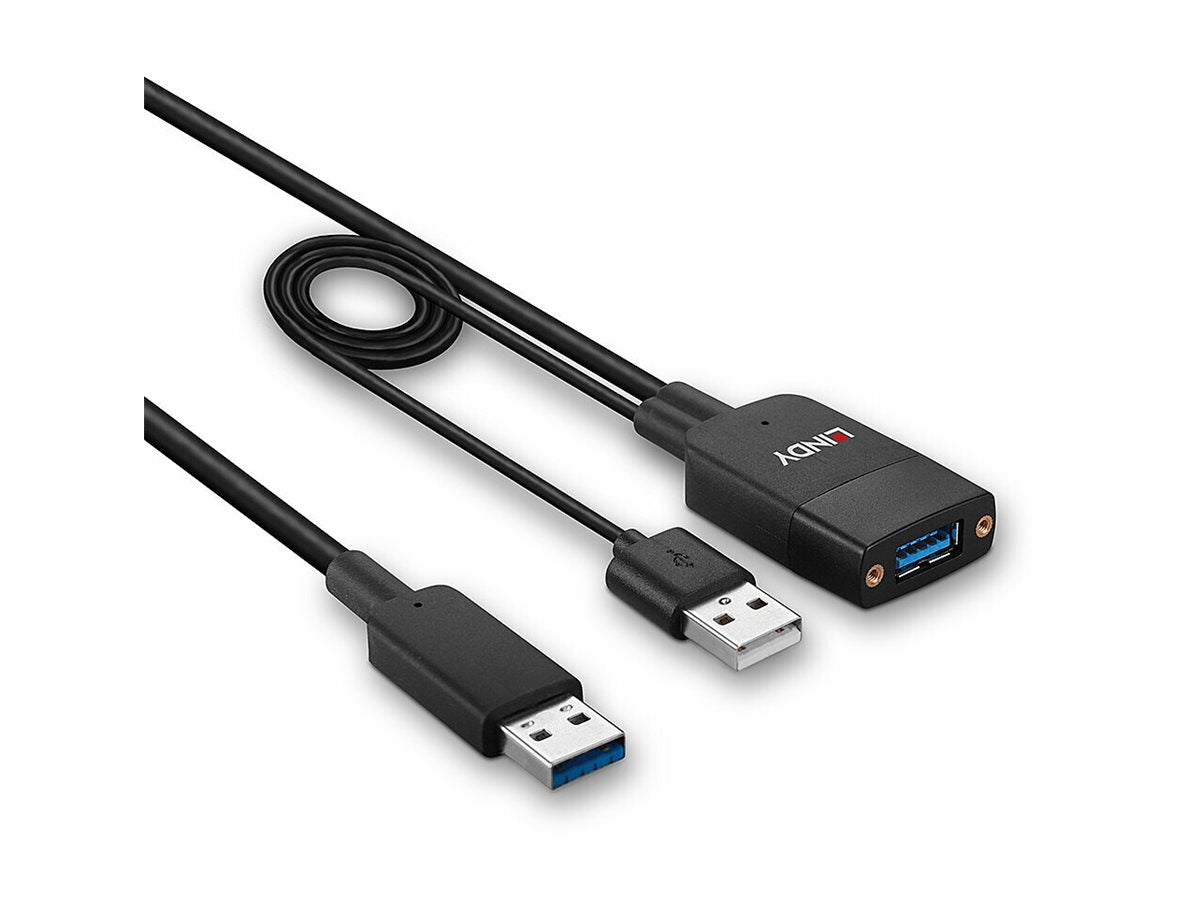 LINDY 35m USB 3.2 Gen 2 Typ A Hybridkabel Vorderansicht