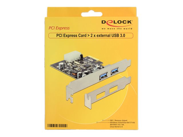 DELOCK PCIe USB 3.0 2 Port 2x NEC Detailansicht