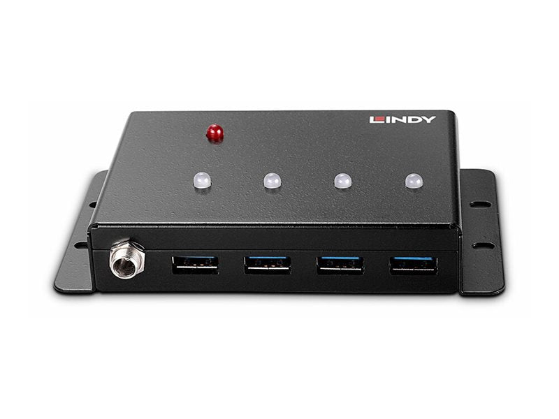 LINDY 4 Port USB 3.0 Metal Hub Detailansicht