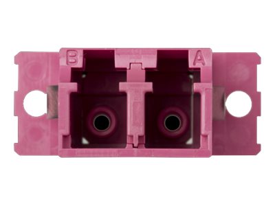 Anschlussansicht der METZ CONNECT OpDAT Kupplung LC-Duplex OM4