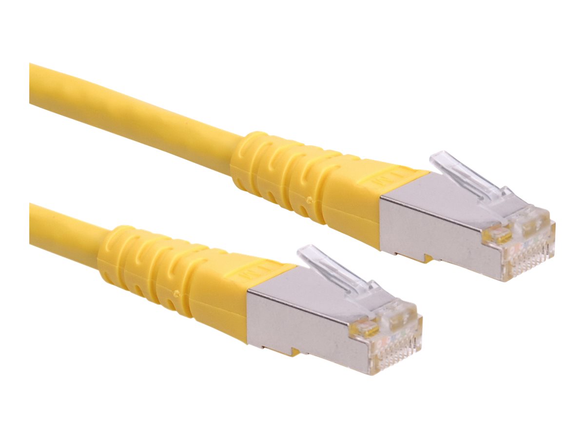 ROLINE Patchkabel Kat.6 Class E S/FTP PiMF gelb 0,5m Vorderansicht