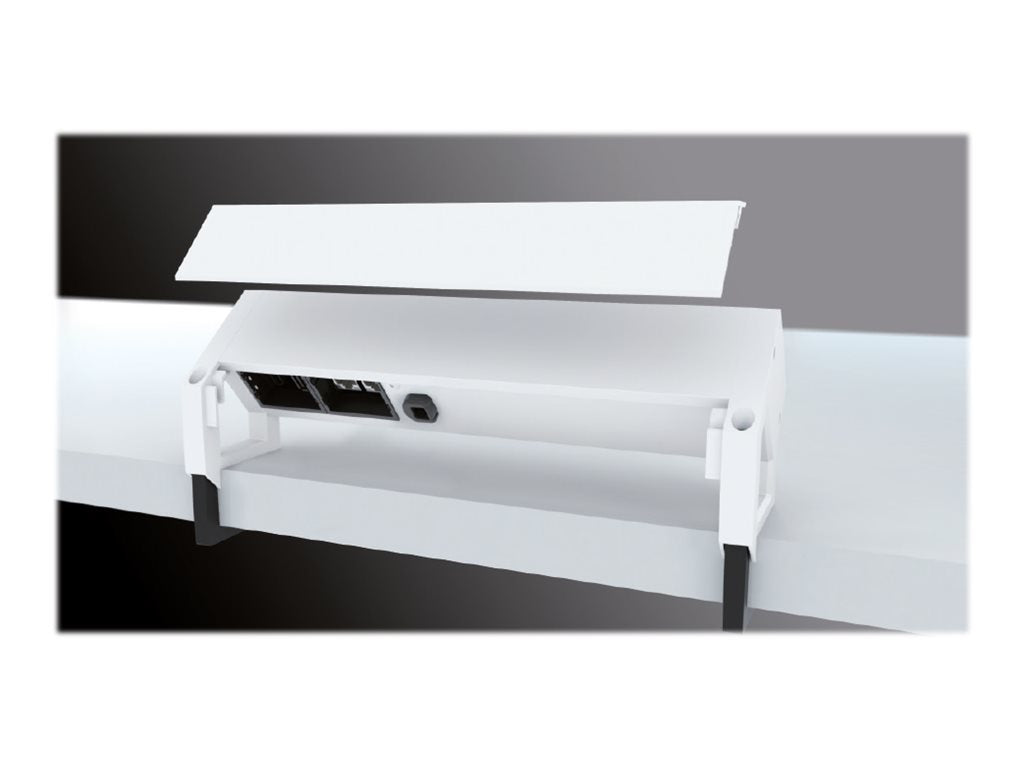 BACHMANN DESK2 3x Schutzkontakt GST18 Inox - Detailansicht