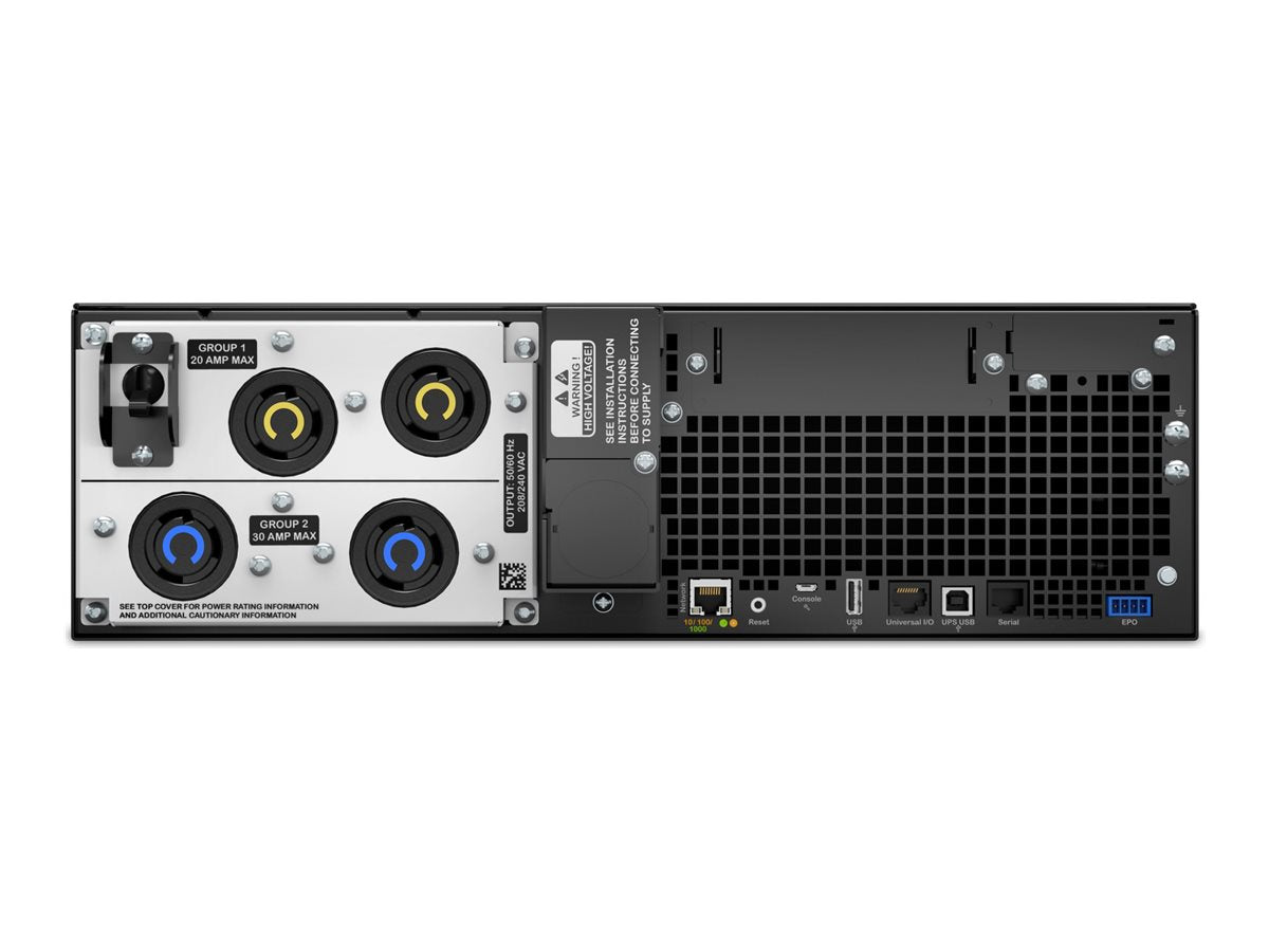 APC Smart-UPS SRT 5000VA RM UPS Rack AC 208V 4800Watt 5400VA 1-phase Ethernet 10/100 USB output connectors 4 3U 3