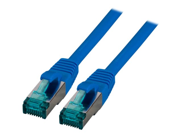 EFB RJ45 Patchkabel S/FTP Cat6A LSZH Blau 1m - Vorderansicht