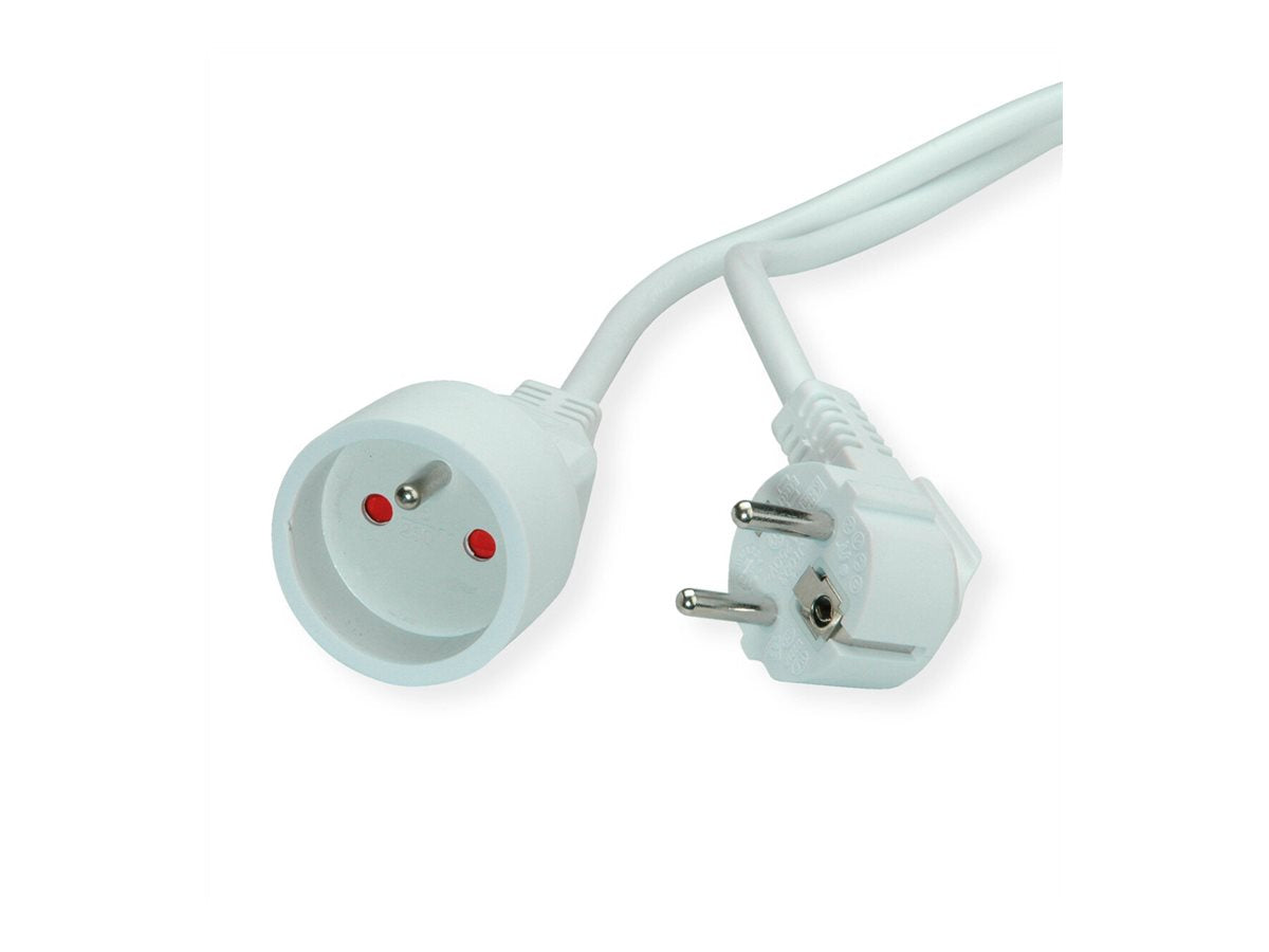 VALUE Schutzkontakt-Verlängerungskabel 230VAC UTE Version weiss 10m - Vorderansicht