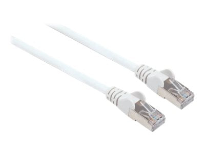 INTELLINET Netzwerkkabel Cat6 S/FTP LS0H 2m Weiss RJ-45 Stecker Vorderansicht