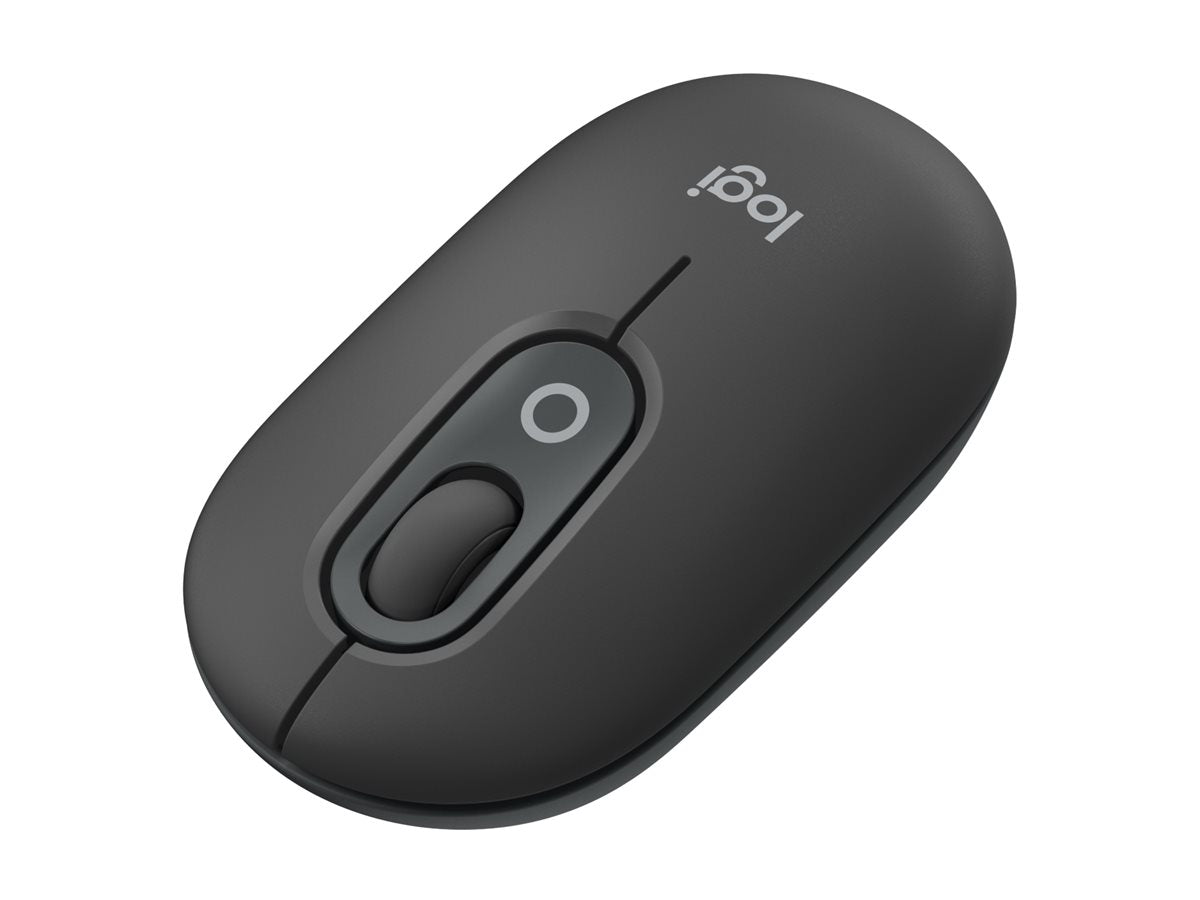 LOGITECH POP Mouse with emoji - GRAPHITE Seitenansicht