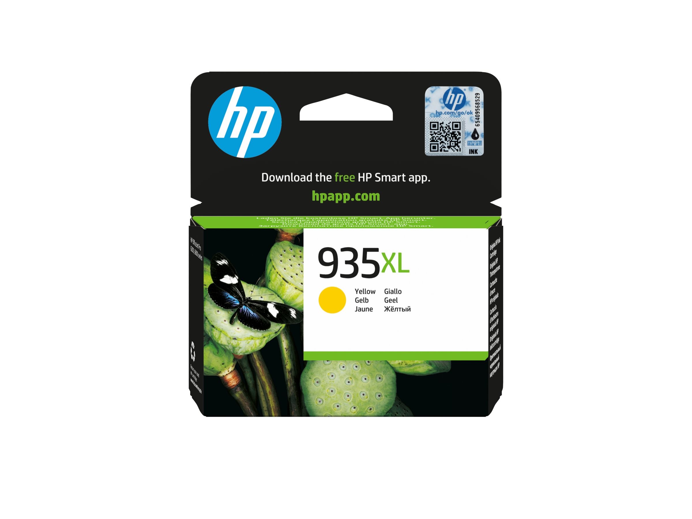 HP 935XL original Tintenpatrone C2P26AE BGX gelb Vorderansicht