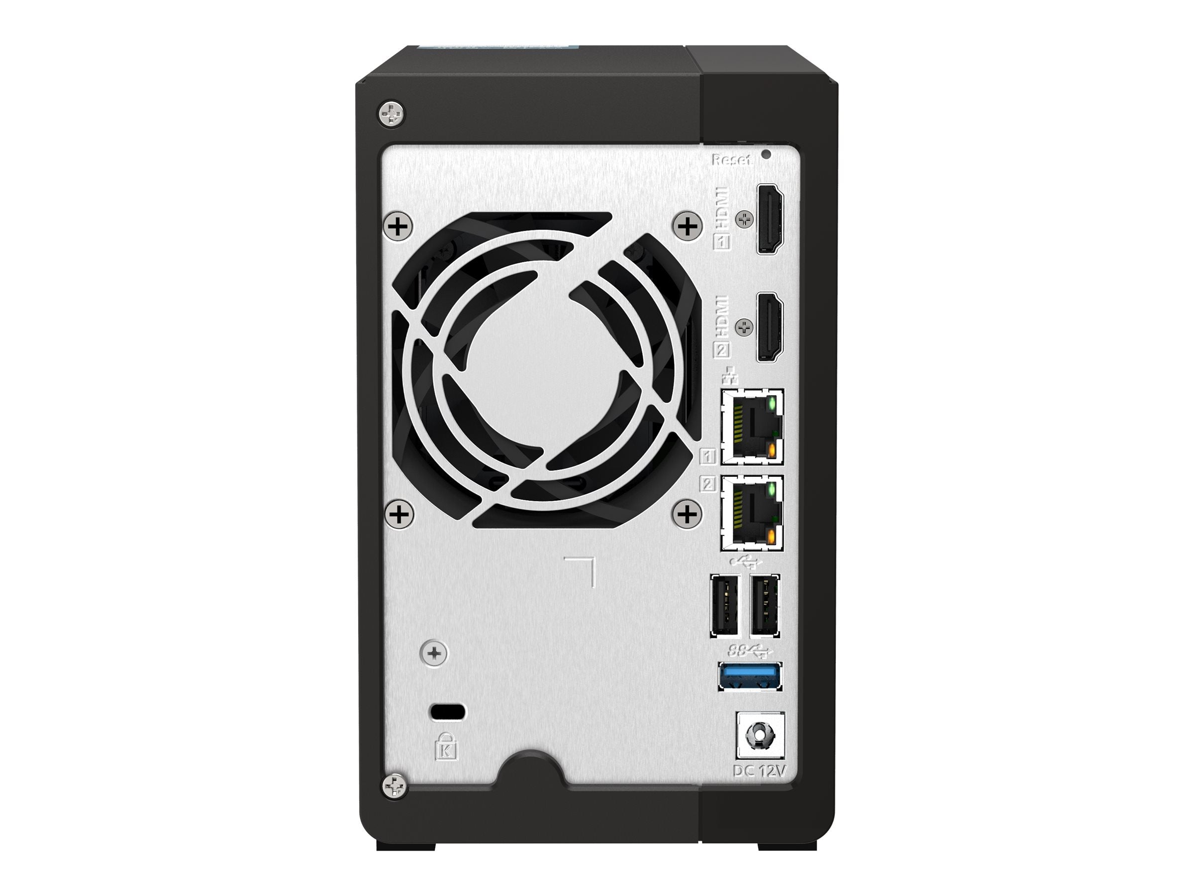 QNAP TS-253E-8G NAS-Server Rückansicht