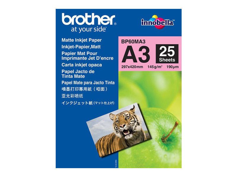 BROTHER BP60MA3 Inkjetpapier matt A3 Vorderansicht