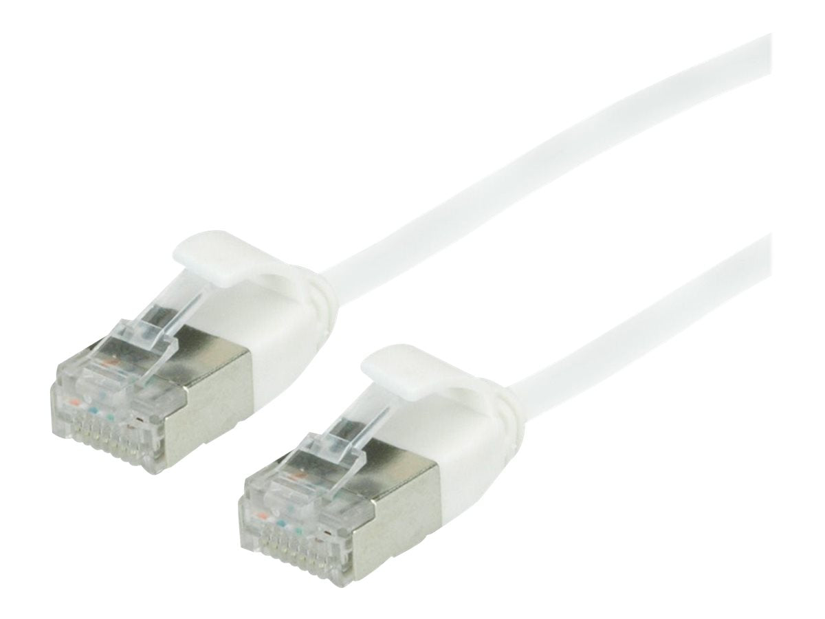 ROLINE GREEN U/FTP Patchkabel Kat.6A Class EA LSOH slim weiss 5m - Vorderansicht
