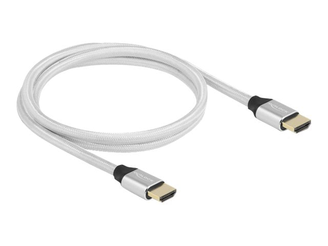 DELOCK Ultra High Speed HDMI Kabel 48 Gbps 8K 60Hz silber 1m zertifiziert