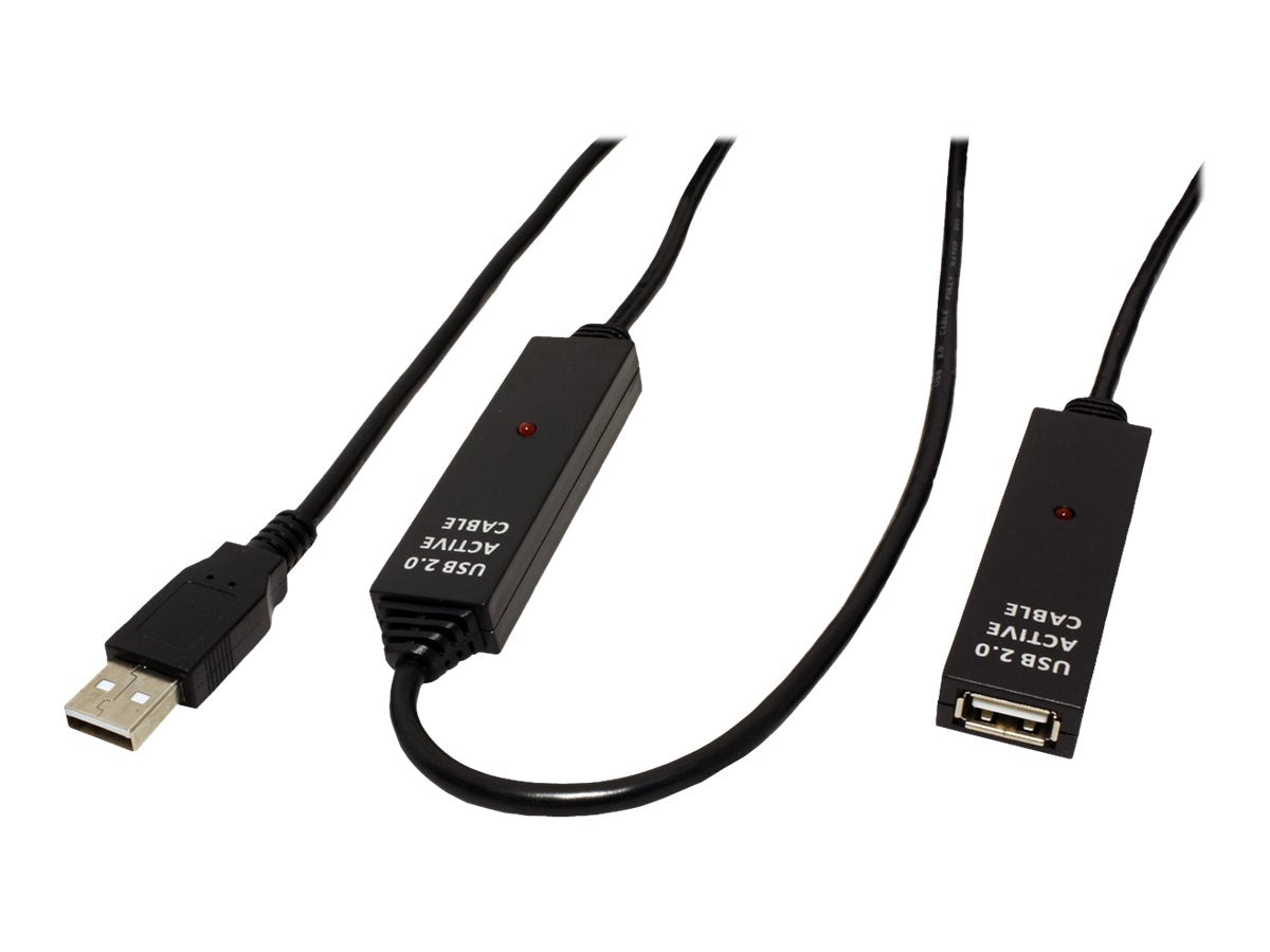 VALUE USB 2.0 aktive Kabelverlängerung schwarz 30m Verpackung