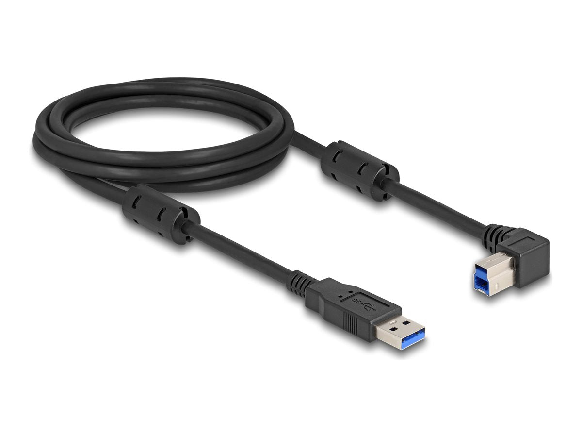 DELOCK USB 5 Gbps Kabel Typ-A Stecker zu Typ-B Stecker 90 rechts gewinkelt 2m - Vorderansicht