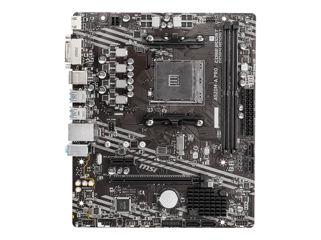 MSI A520M-A PRO Motherboard Vorderansicht
