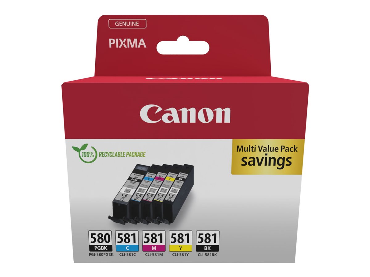 CANON PGI-580/CLI-581 Ink Cartridge BK/CMYK Sec Vorderansicht