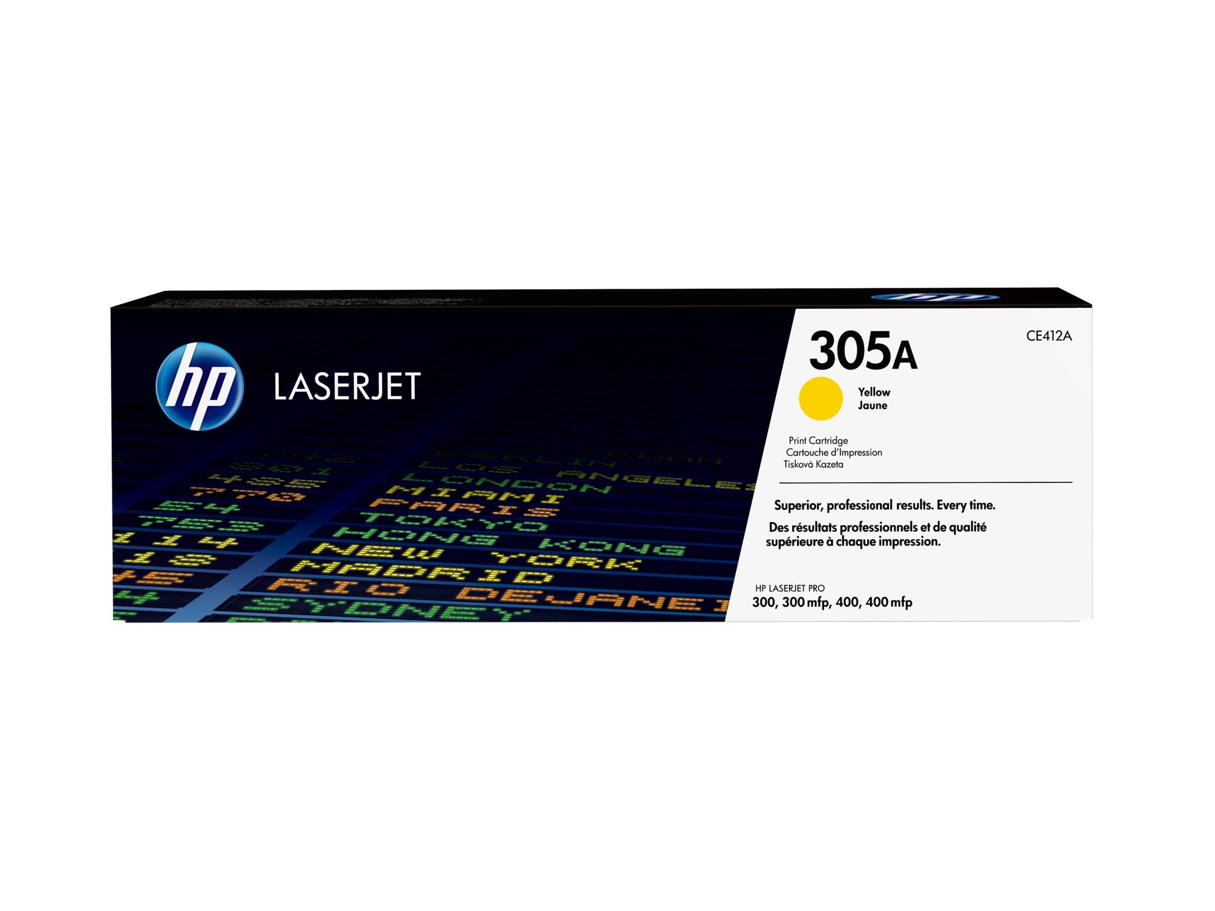 HP 305A Tonerpatrone gelb Seitenansicht