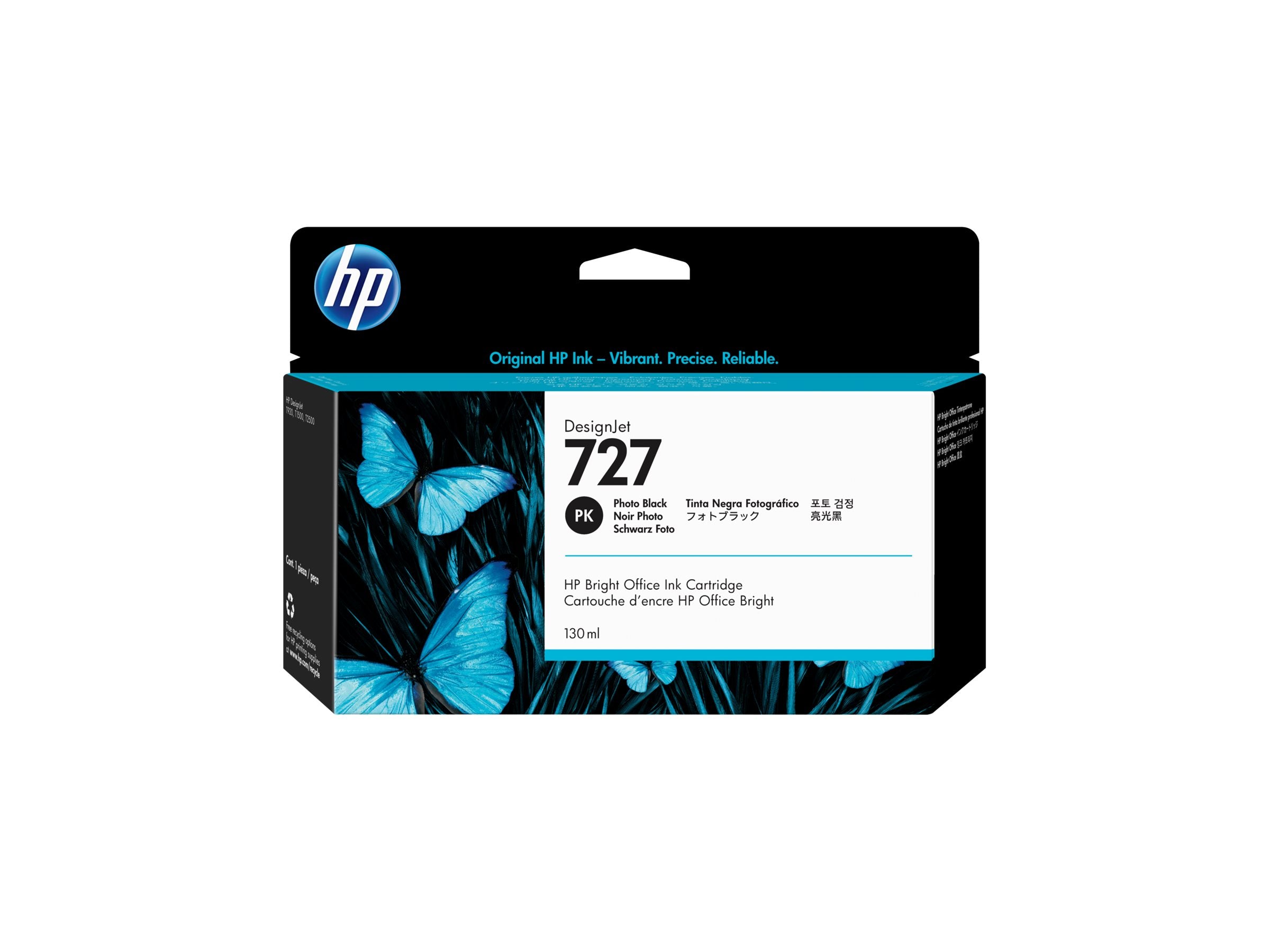 HP 727 Original Tinte foto schwarz Vorderansicht