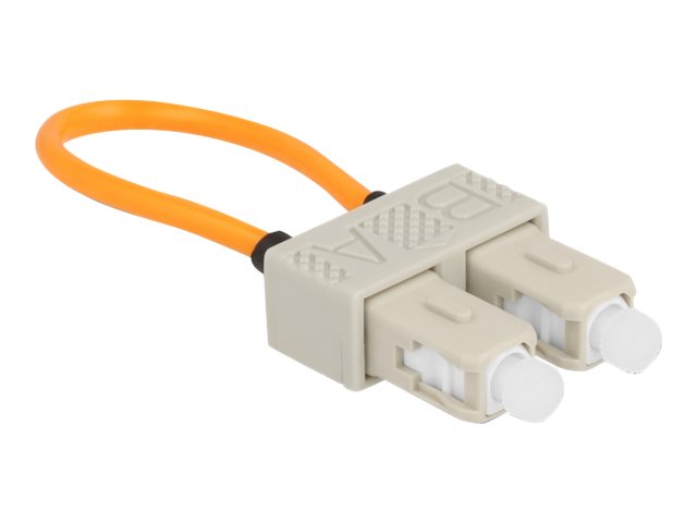 DELOCK LWL Loopback Adapter SC/OM1 Multimode beige - Vorderansicht